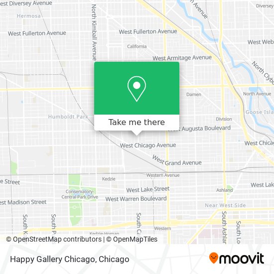 Mapa de Happy Gallery Chicago