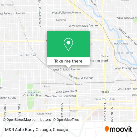 Mapa de M&R Auto Body Chicago