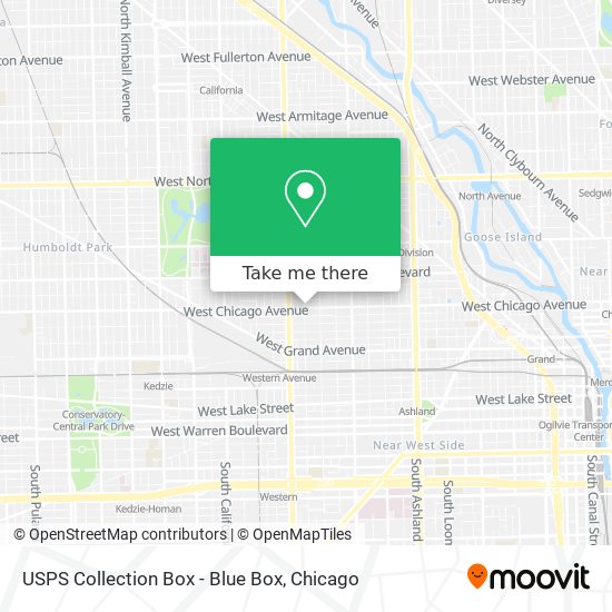 USPS Collection Box - Blue Box map