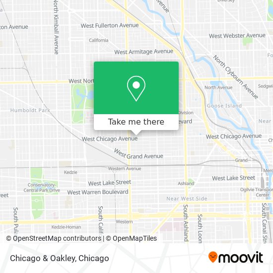 Chicago & Oakley map