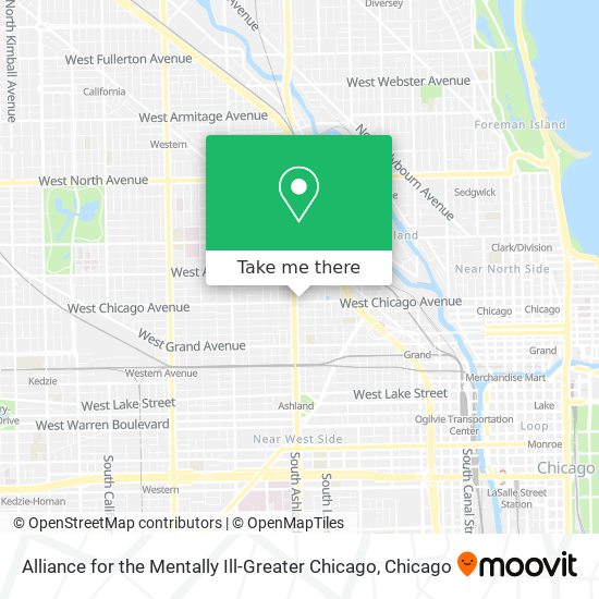 Alliance for the Mentally Ill-Greater Chicago map