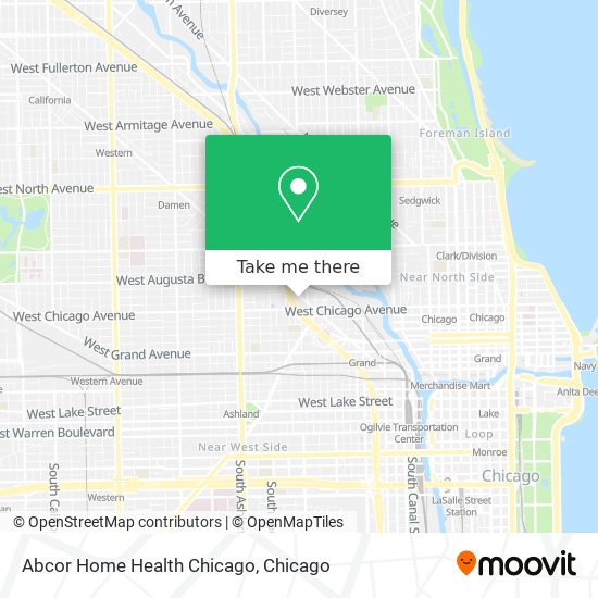 Mapa de Abcor Home Health Chicago