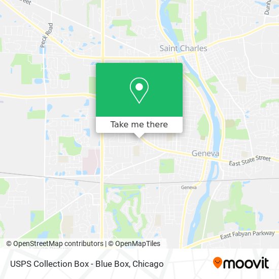 USPS Collection Box - Blue Box map