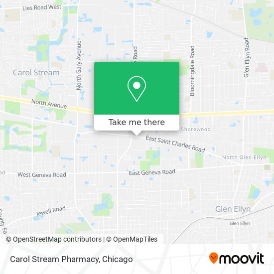 Mapa de Carol Stream Pharmacy