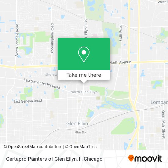 Certapro Painters of Glen Ellyn, Il map