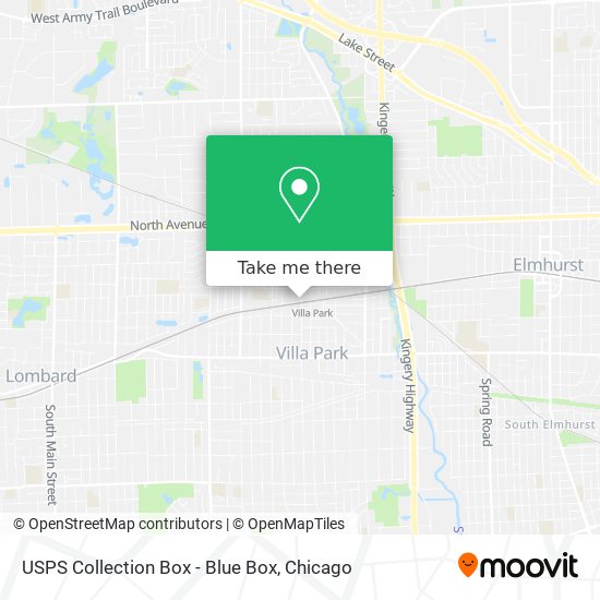 Mapa de USPS Collection Box - Blue Box