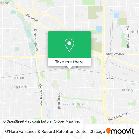 O'Hare van Lines & Record Retention Center map