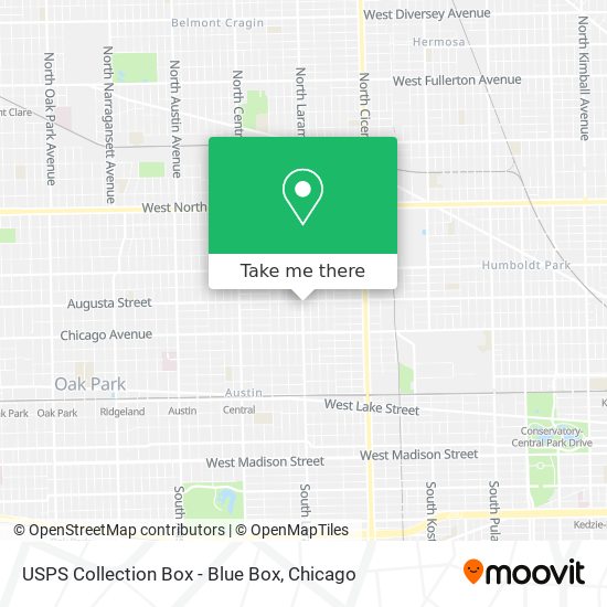 USPS Collection Box - Blue Box map