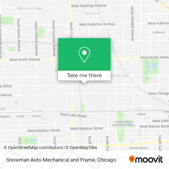 Snowman Auto Mechanical and Frame map