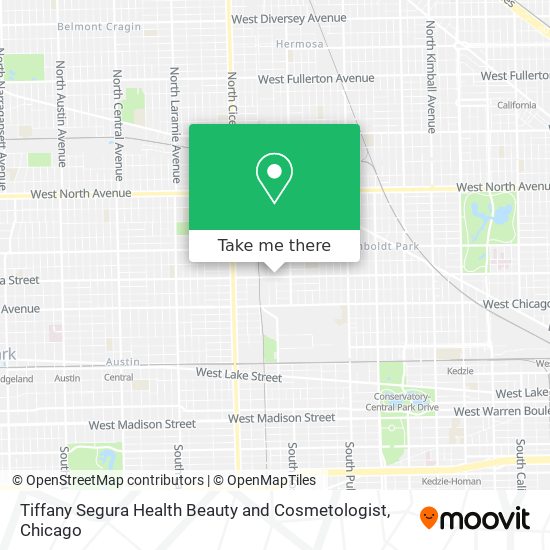 Mapa de Tiffany Segura Health Beauty and Cosmetologist