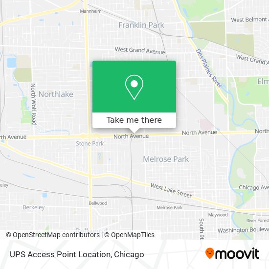 UPS Access Point Location map