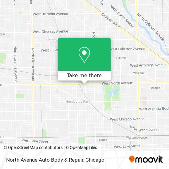 North Avenue Auto Body & Repair map