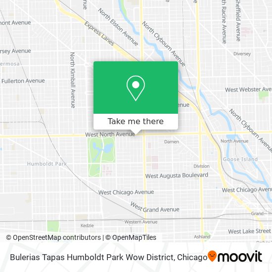 Bulerias Tapas Humboldt Park Wow District map