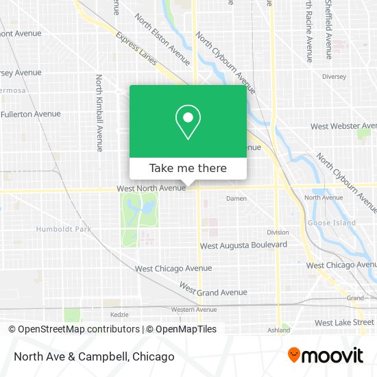 North Ave & Campbell map