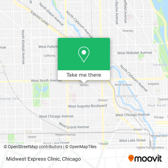 Midwest Express Clinic map