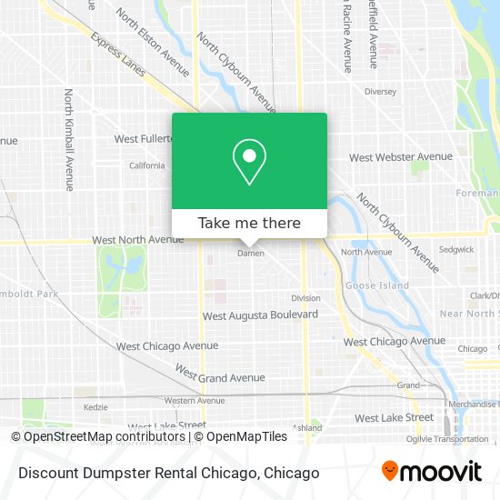 Discount Dumpster Rental Chicago map