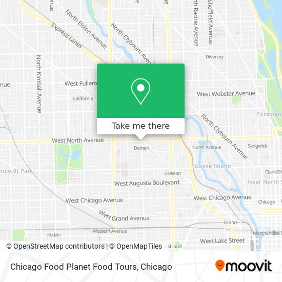 Chicago Food Planet Food Tours map