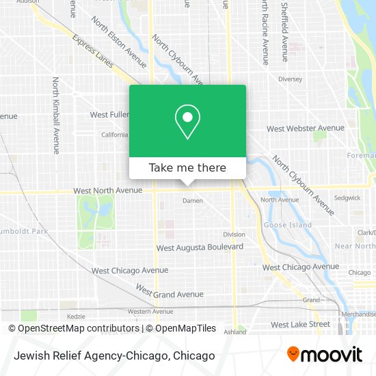 Jewish Relief Agency-Chicago map
