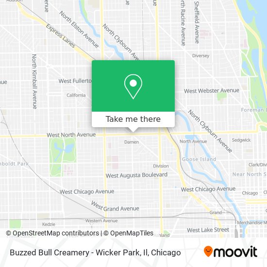 Mapa de Buzzed Bull Creamery - Wicker Park, Il