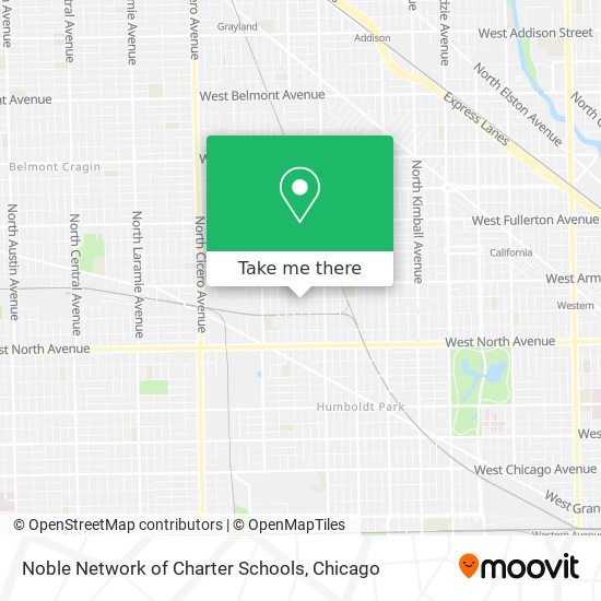Mapa de Noble Network of Charter Schools
