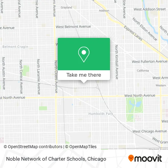 Noble Network of Charter Schools map
