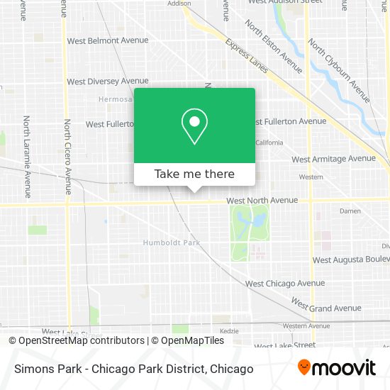 Mapa de Simons Park - Chicago Park District