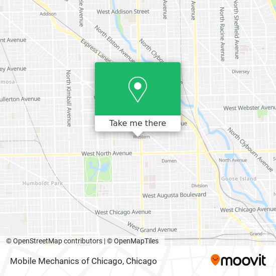 Mapa de Mobile Mechanics of Chicago