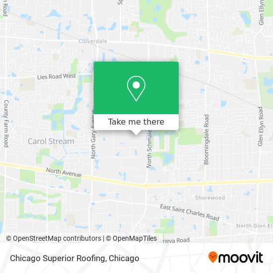 Chicago Superior Roofing map