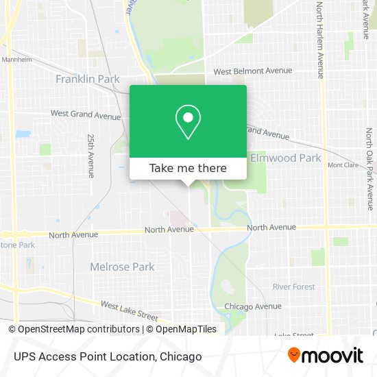 UPS Access Point Location map