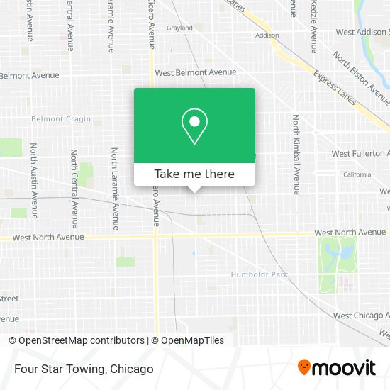 Four Star Towing map