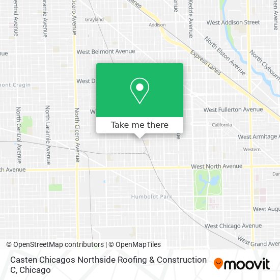 Mapa de Casten Chicagos Northside Roofing & Construction C