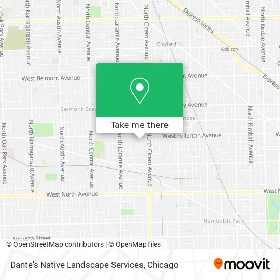 Dante's Native Landscape Services map