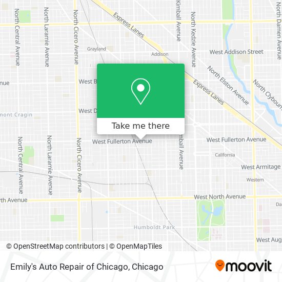 Emily's Auto Repair of Chicago map