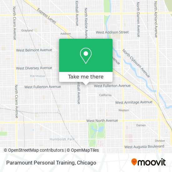 Paramount Personal Training map