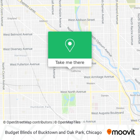 Budget Blinds of Bucktown and Oak Park map