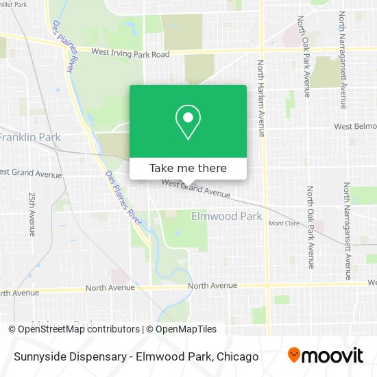 Sunnyside Dispensary - Elmwood Park map