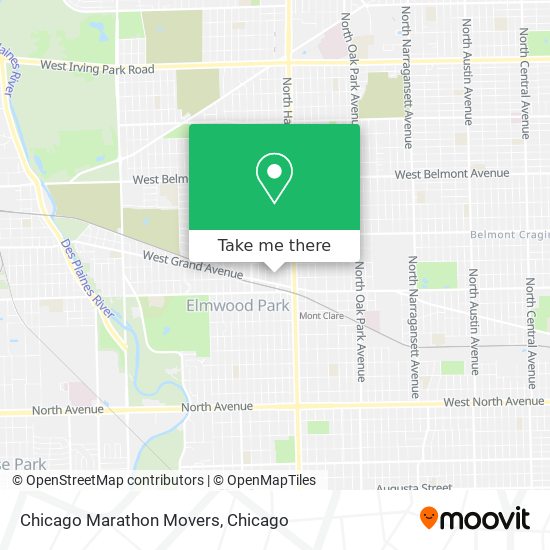 Chicago Marathon Movers map