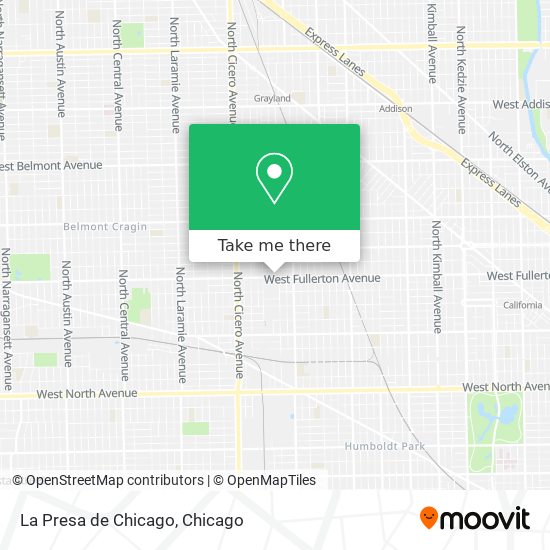 La Presa de Chicago map