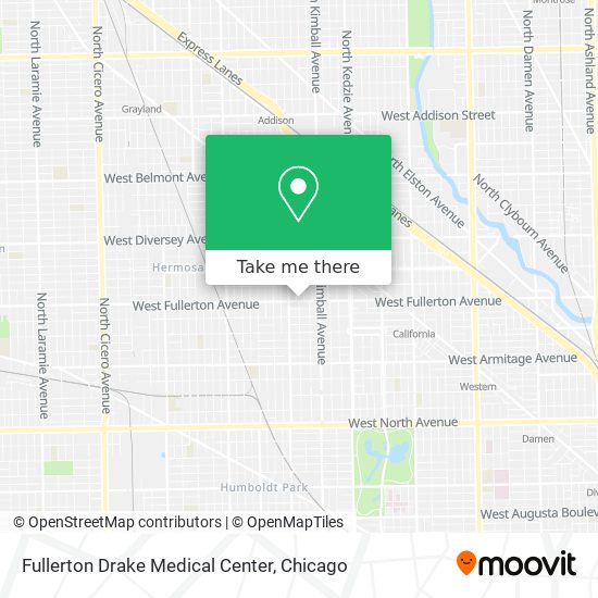 Fullerton Drake Medical Center map