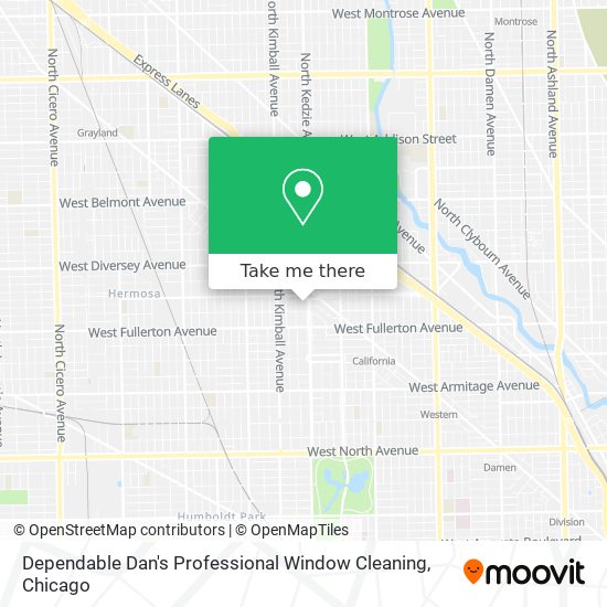 Dependable Dan's Professional Window Cleaning map