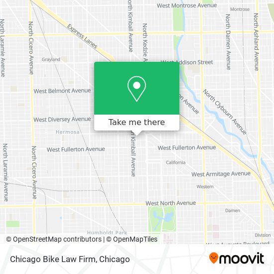 Chicago Bike Law Firm map
