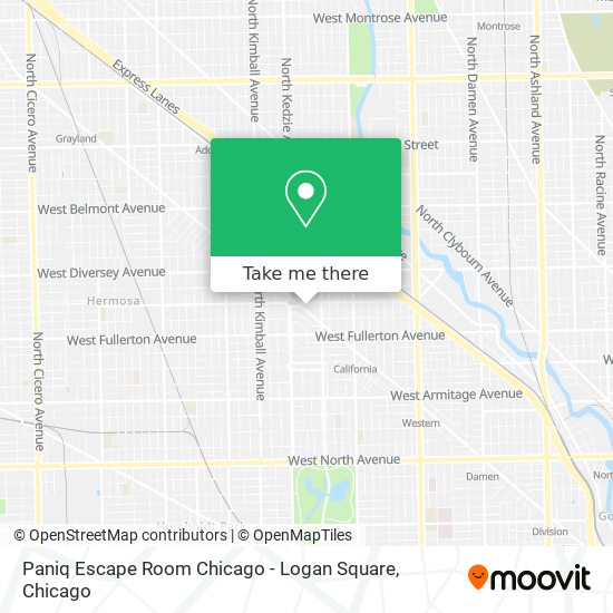 Paniq Escape Room Chicago - Logan Square map