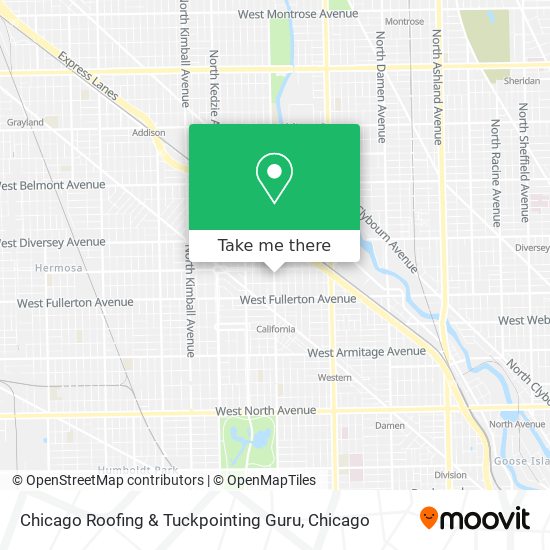 Chicago Roofing & Tuckpointing Guru map