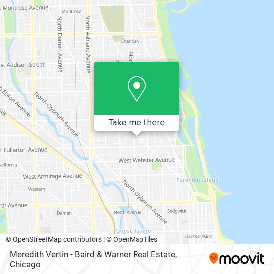 Meredith Vertin - Baird & Warner Real Estate map