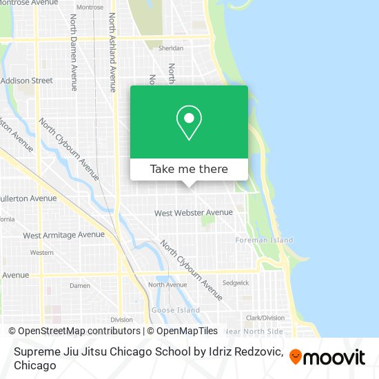 Supreme Jiu Jitsu Chicago School by Idriz Redzovic map