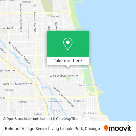 Belmont Village Senior Living Lincoln Park map