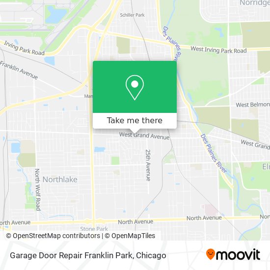 Garage Door Repair Franklin Park map