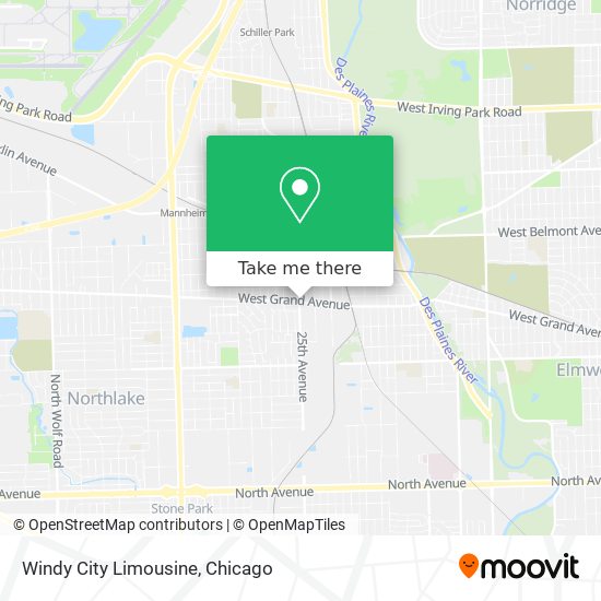 Windy City Limousine map