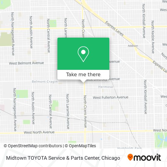 Midtown TOYOTA Service & Parts Center map