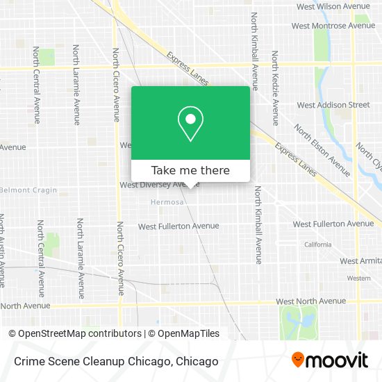 Mapa de Crime Scene Cleanup Chicago